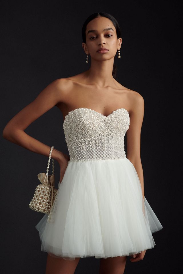 Wtoo by Watters Maeve Strapless Embellished Corset Mini Dress #2