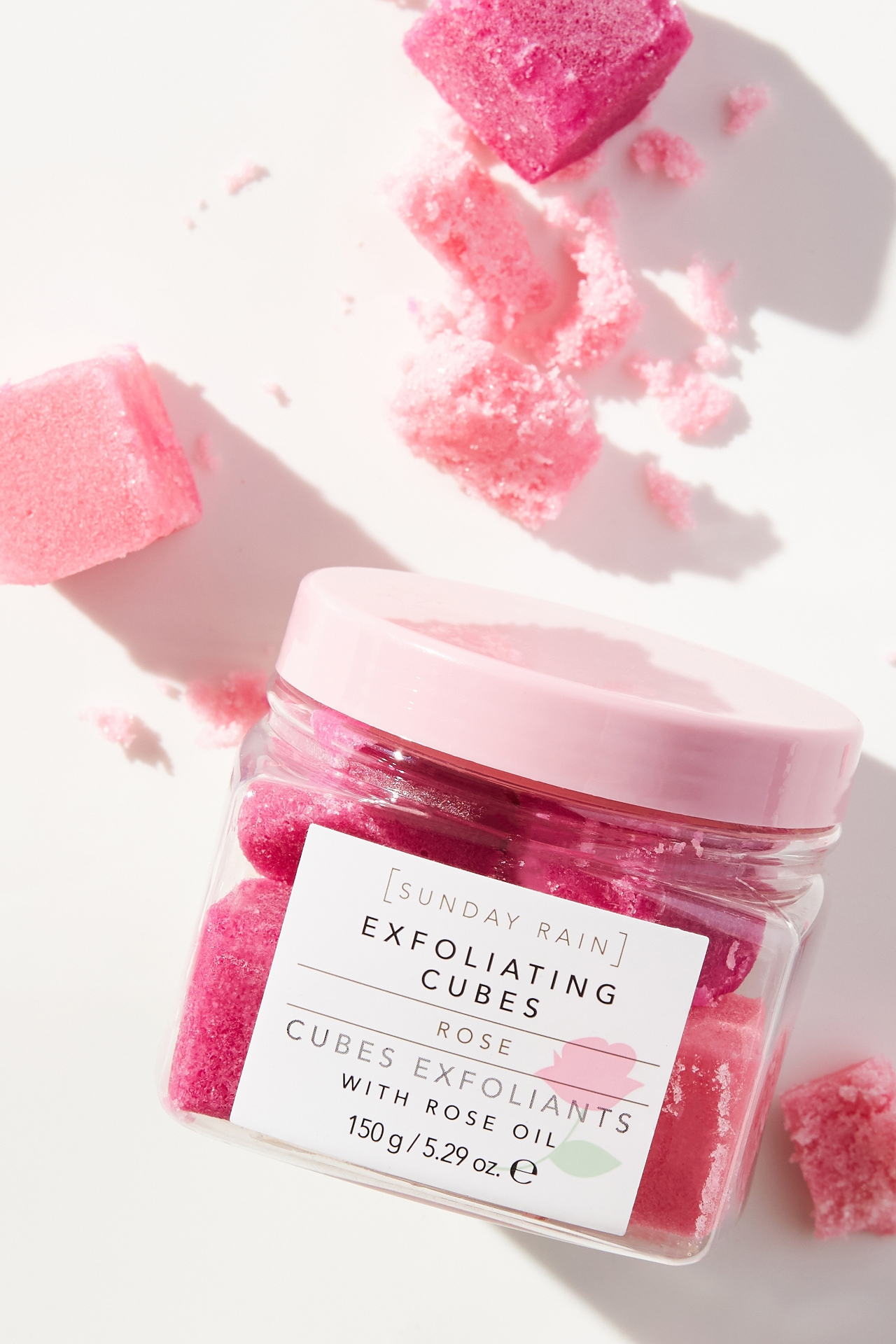 Sunday Rain Rose Exfoliating Cubes