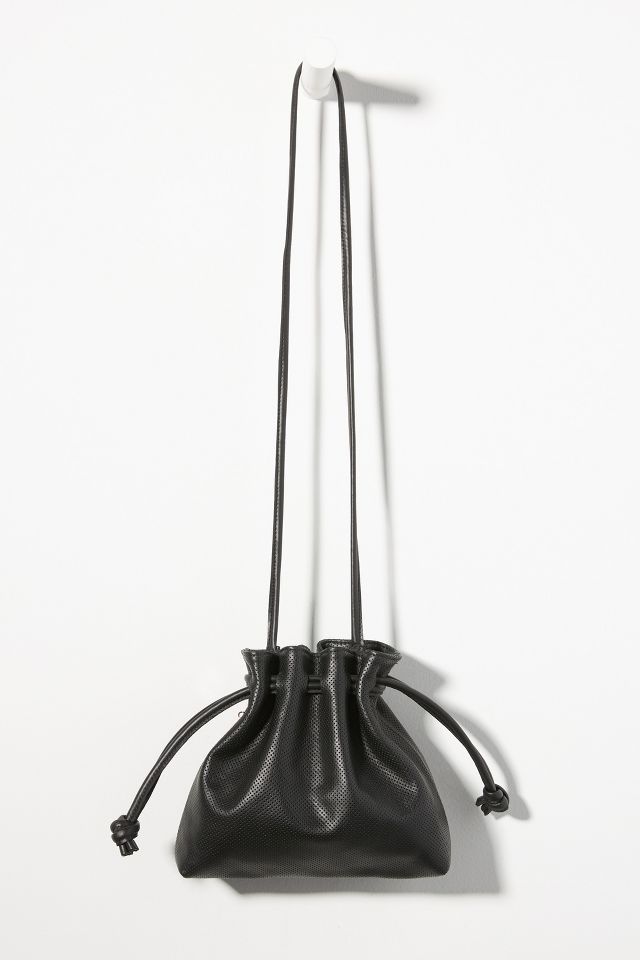 Clare V Petit Henry Drawstring Bag In Black Shimmer