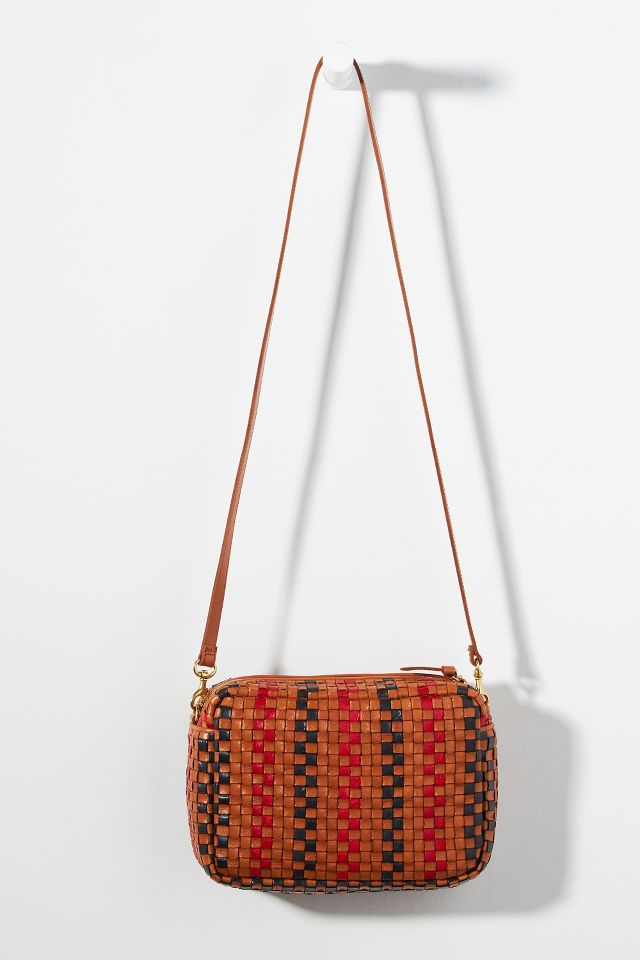 Clare V  Marisol Crossbody Bag: Toffee Diagonal Woven – Cameron Marks
