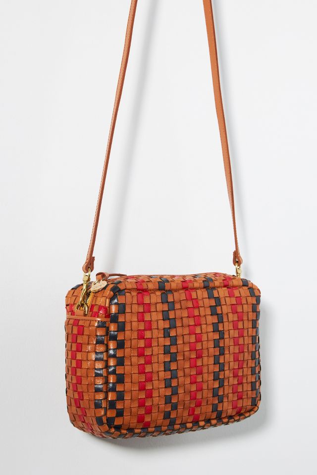 Clare V. Marisol Crossbody Bag - Toffee Diagonal Woven