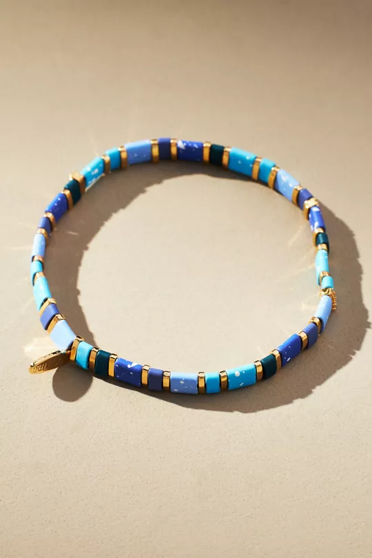 Anthropologie Beaded Chicklet Bracelet