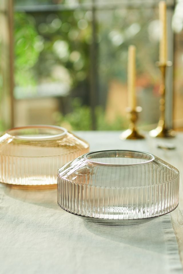 Low Lined Glass Vase #1