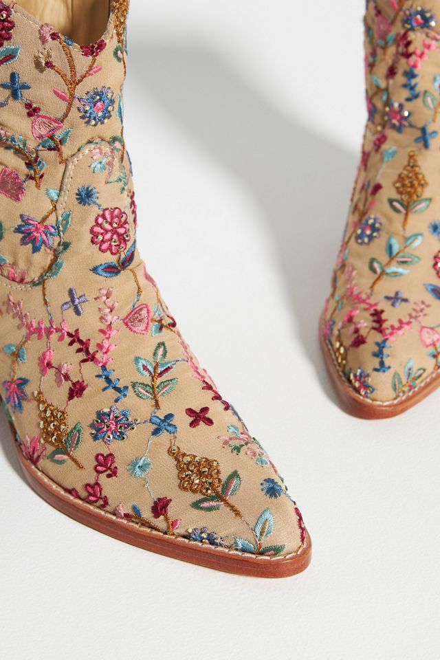 MOMO NEW YORK Embellished Floral Boots #2