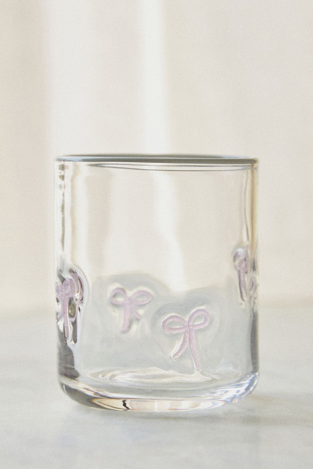 Icon Juice Glass - Pink Bow, Standard, One Size
