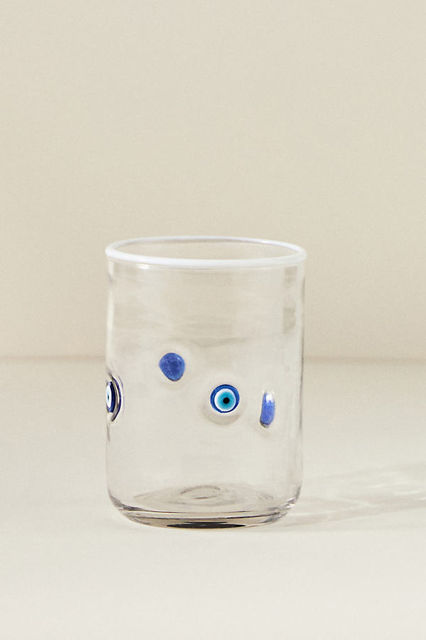 Anthropologie Lucky Juice Glass In Blue