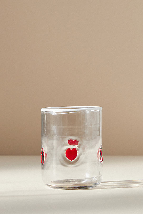ANTHROPOLOGIE ICON JUICE GLASSES BY ANTHROPOLOGIE IN RED SIZE JUICE