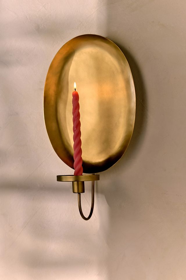 Roundy Gold Wall Candle Holder