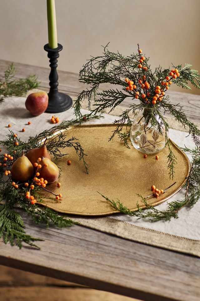 Gilded Serving Plate, Round