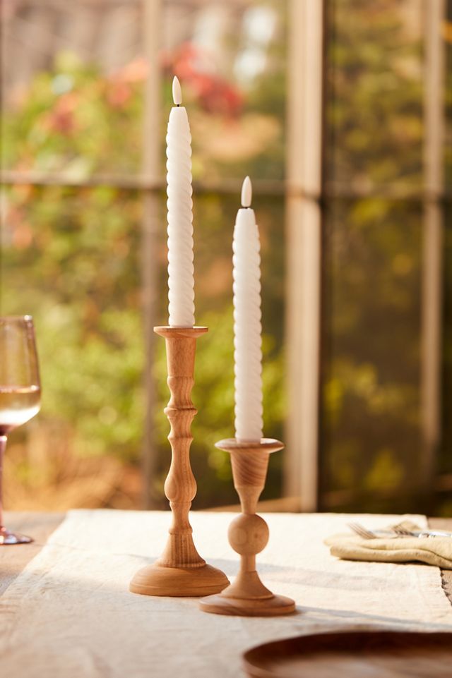 Flameless Twisty Taper Candle #1