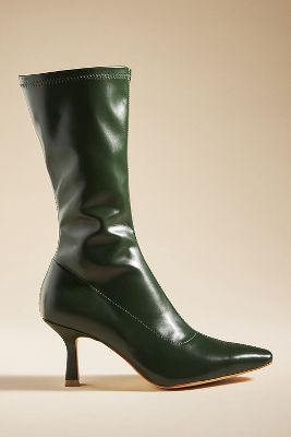 Silent D Aurelia Stretch Booties In Green