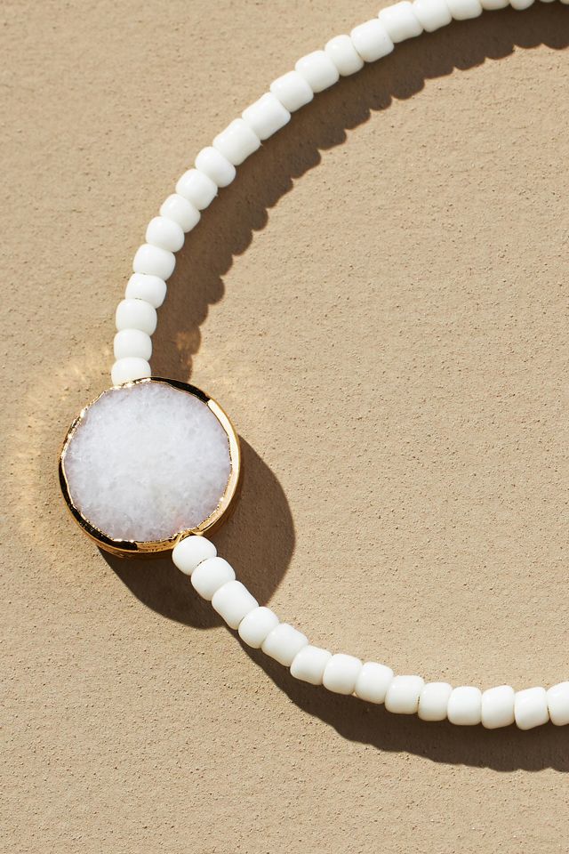 Etheral Whites Pendant Bracelet #1