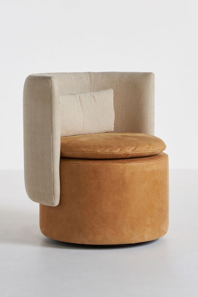 Jordana Leather Swivel Chair #2