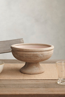 Footed Wide Ceramic Urn