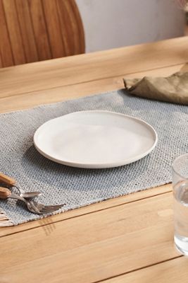 White Stoneware Salad Plate
