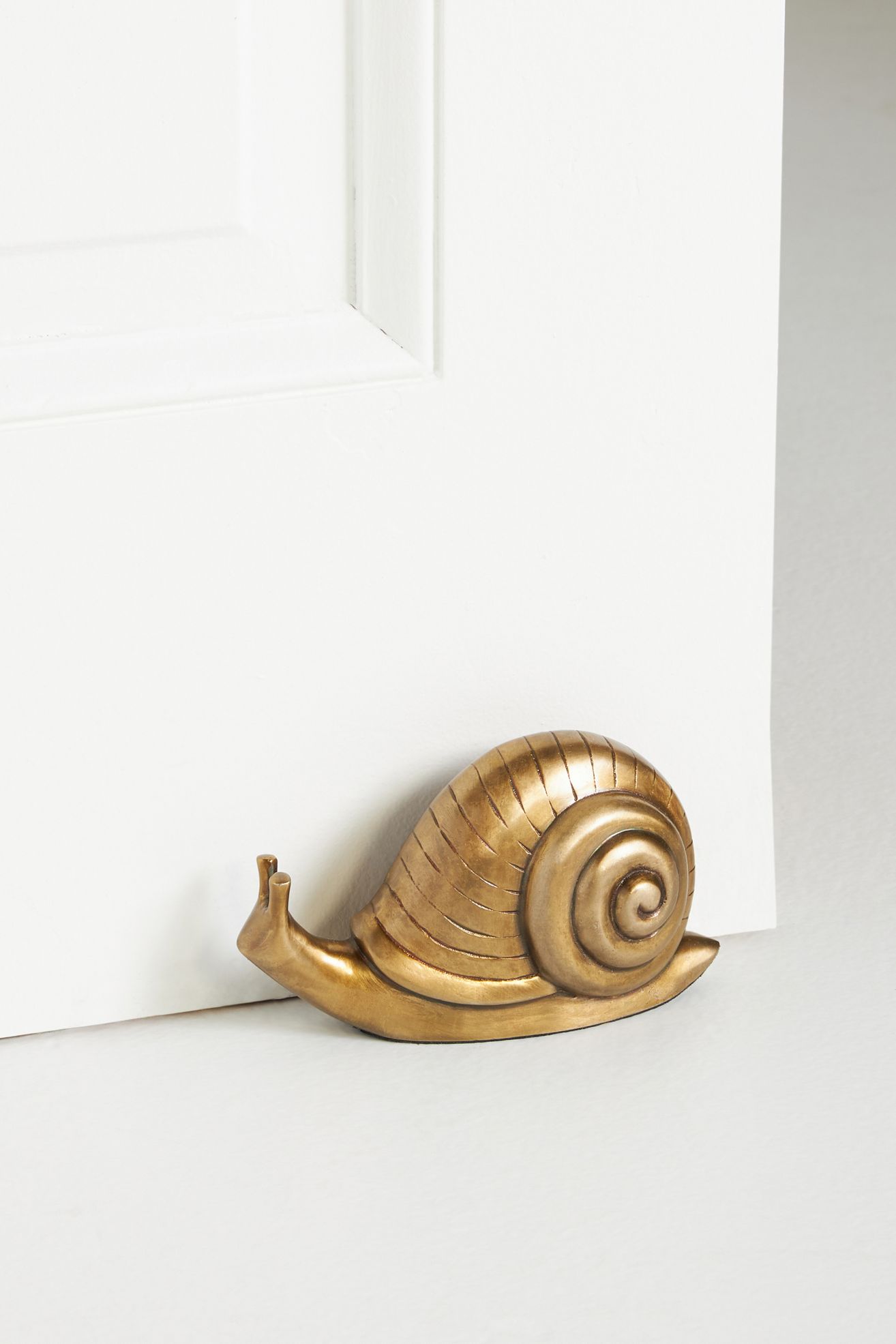 Escargot Doorstop - Brass, One Size
