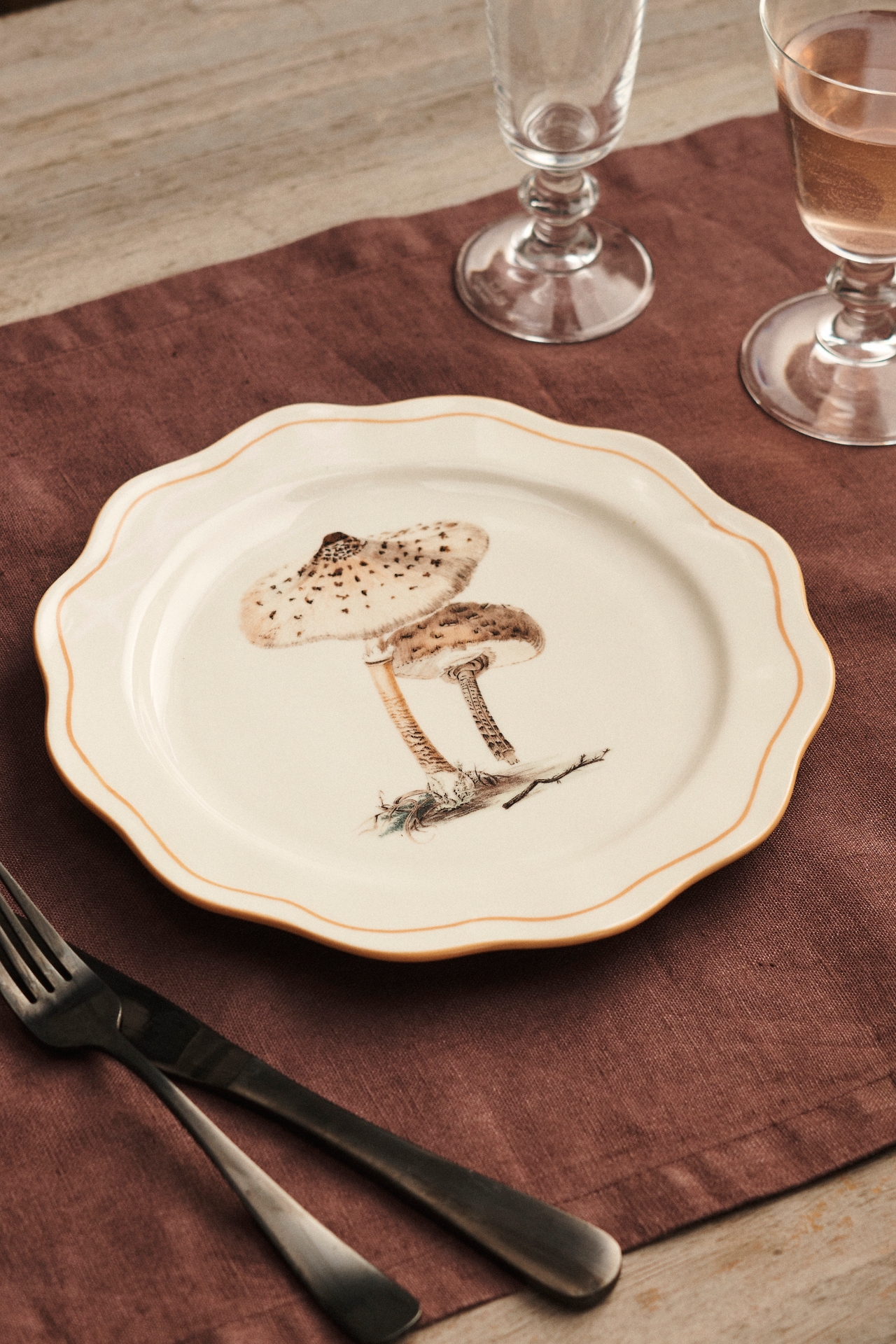 Mushroom Ceramic Plate