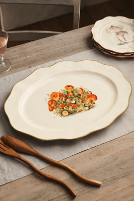 Mushroom Ceramic Serving Platter