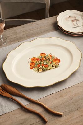 Mushroom Ceramic Serving Platter