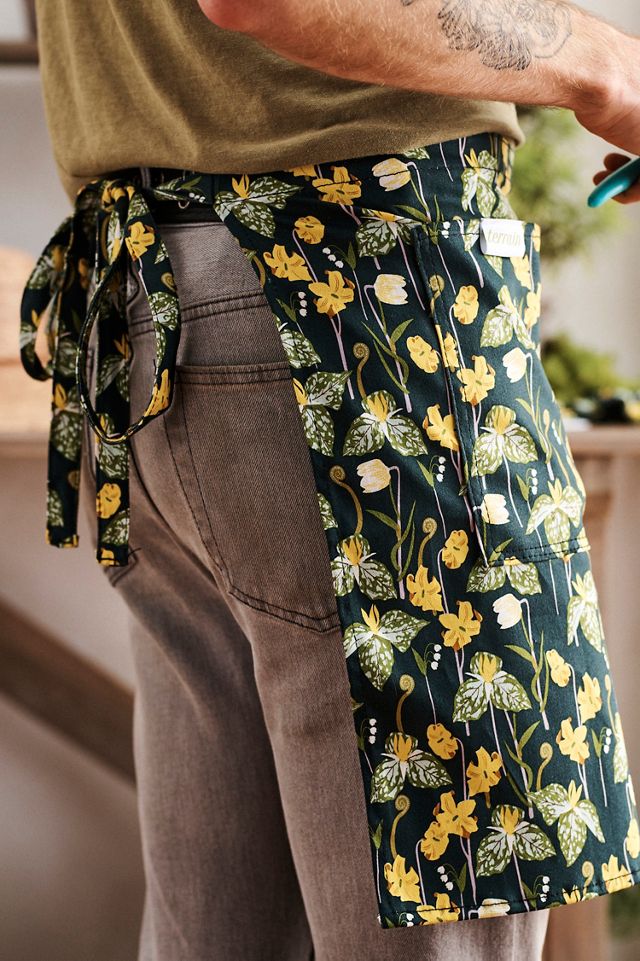 Woodland Yellow Garden Half Apron