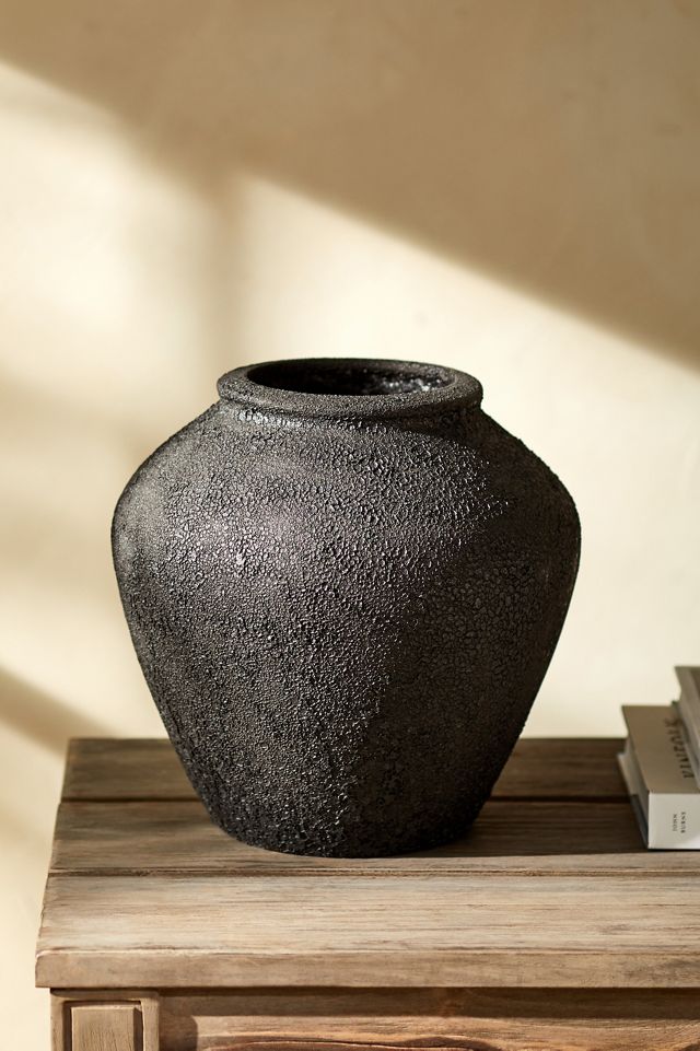 Textured Black Vase #1