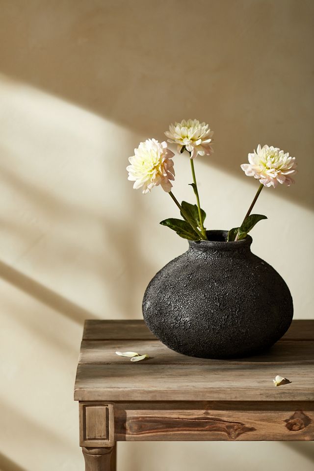 Textured Black Vase #3
