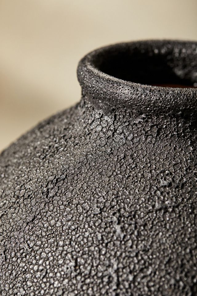 Textured Black Vase #6