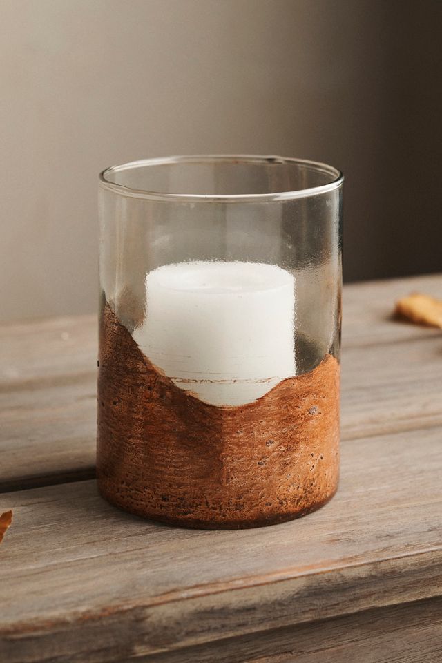 Coppery Dipped Glass Candle Holders, Set of 2 #3