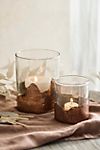 Coppery Dipped Glass Candle Holders, Set of 2
