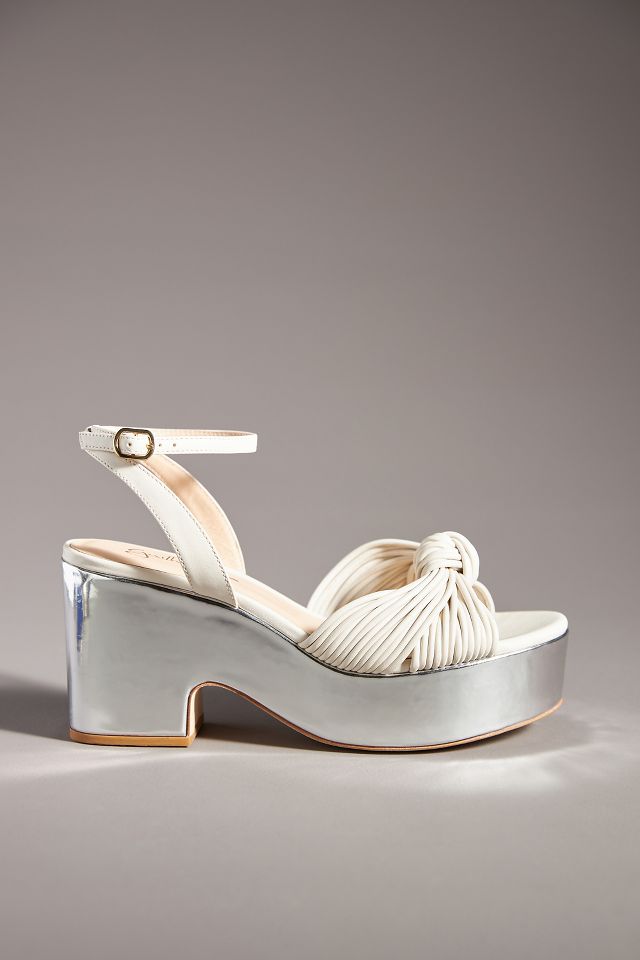 Guilhermina Knotted Platform Heels Anthropologie