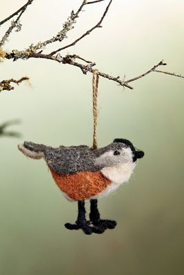 Woodland Bird Felt Critter Ornament
