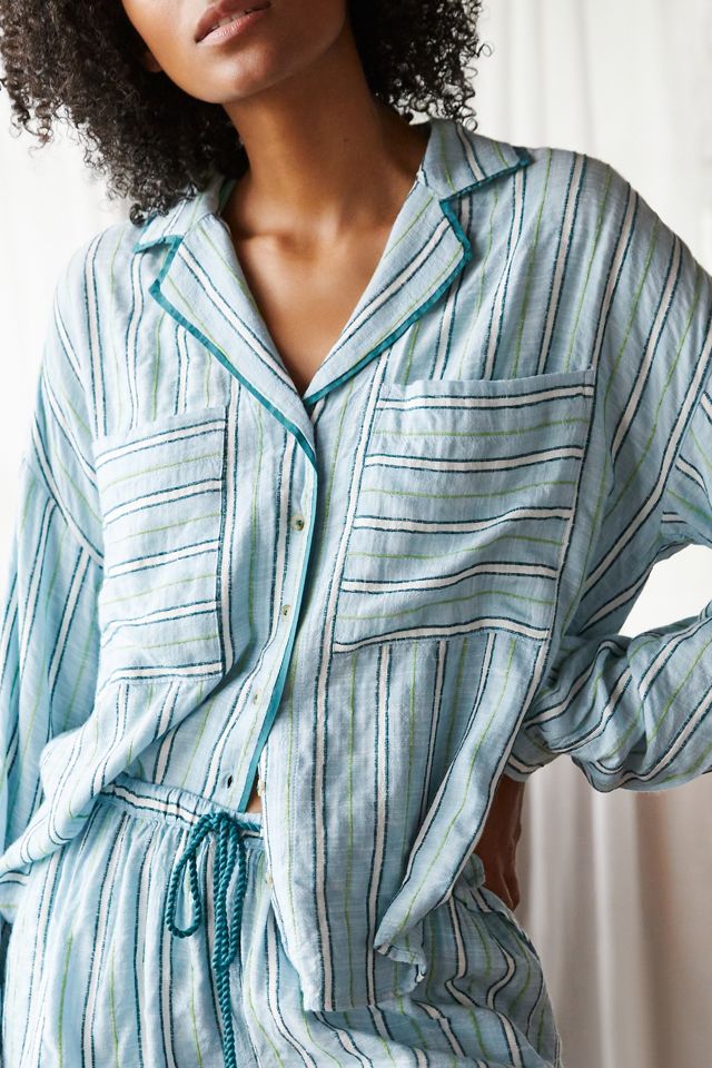 By Anthropologie Two-Piece Striped Chenille Set #2