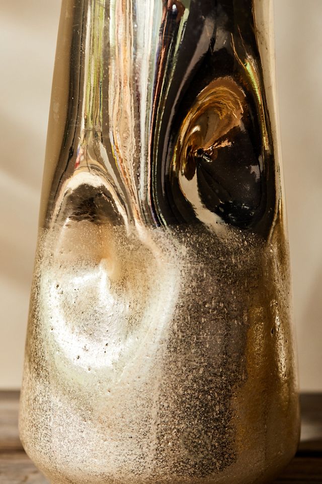 Dimpled Mercury Glass Vase #2