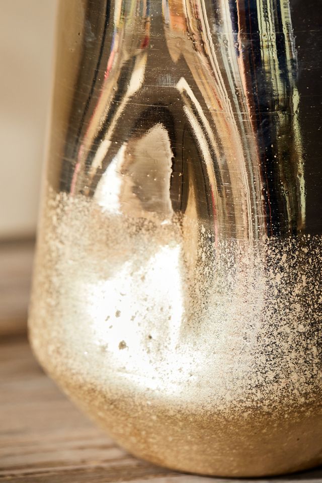 Dimpled Mercury Glass Vase #3