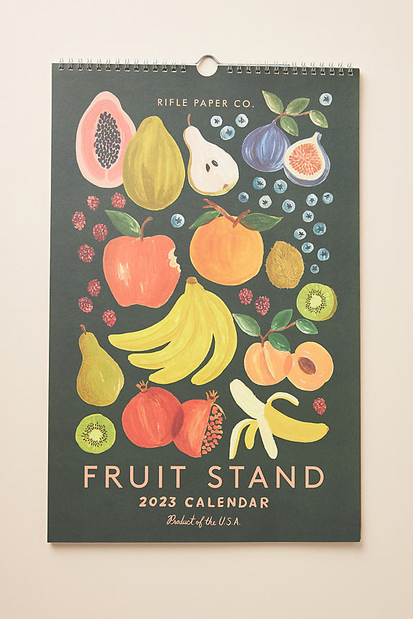 Rifle Paper Co. 2023 Fruit Stand Wall Calendar By Rifle Paper Co. in Green