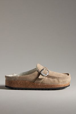 Birkenstock Buckley Shearling Clogs In Beige