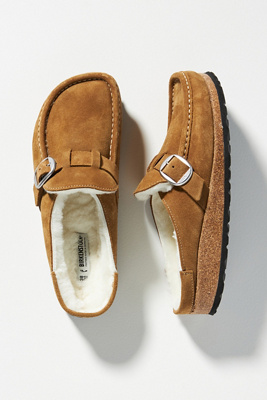 靴 BIRKENSTOCK BUCKLEY SHEARLING Buckley Shearling Suede Leather Taupe | BIRKENSTOCK