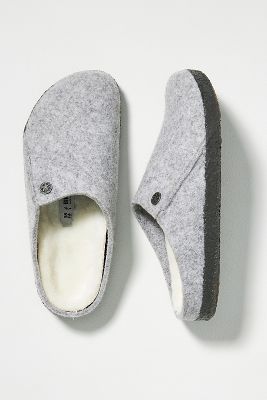 Shop Birkenstock Zermatt Shearling Clogs In Grey