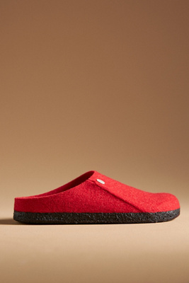 Birkenstock Zermatt Shearling Clogs In Red