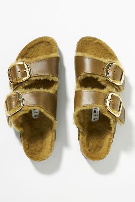 BIRKENSTOCK BIRKENSTOCK ARIZONA BIG BUCKLE SHEARLING SANDALS