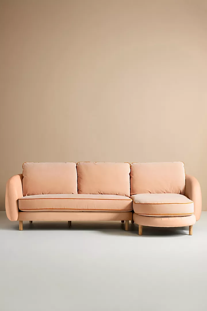 anthropologie.com | Harlow Contrast Piping Sectional