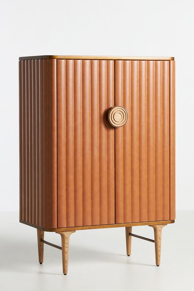 Juneau Leather Bar Cabinet #2