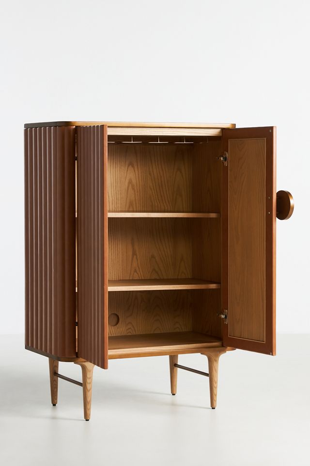 Juneau Leather Bar Cabinet #3