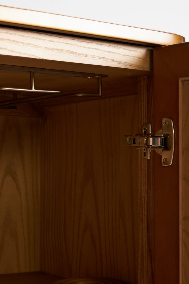 Juneau Leather Bar Cabinet #5
