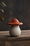 Mushroom Ceramic Jar, Red