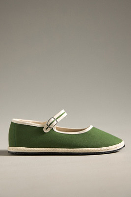 Vibi Venezia Mj Canvas Flats In Green