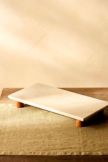 Marble Footed Serving Board