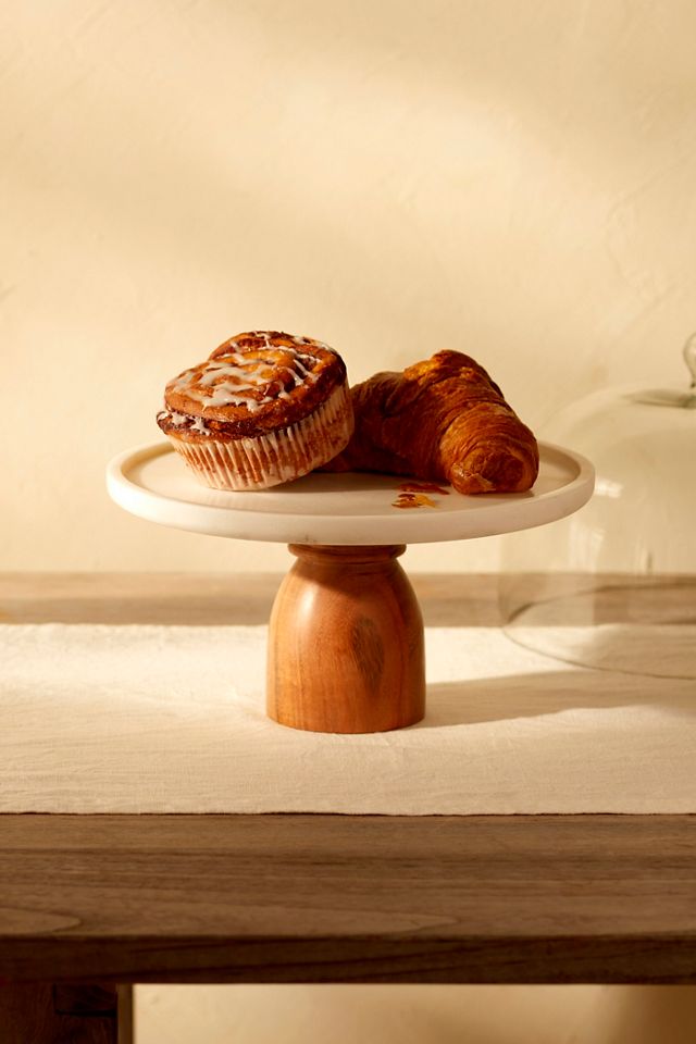 Marble + Wood Cake Stand #1