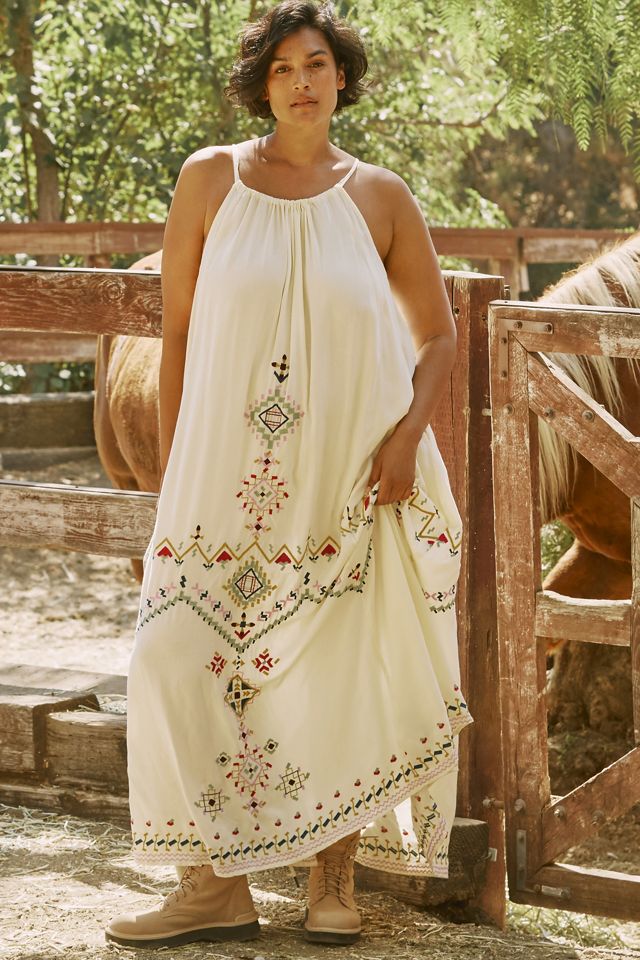 anthropologie embroidered brocade dress Anthropologie x Eri + Ali Laila Floral Dress Green and Pink – Threadeco