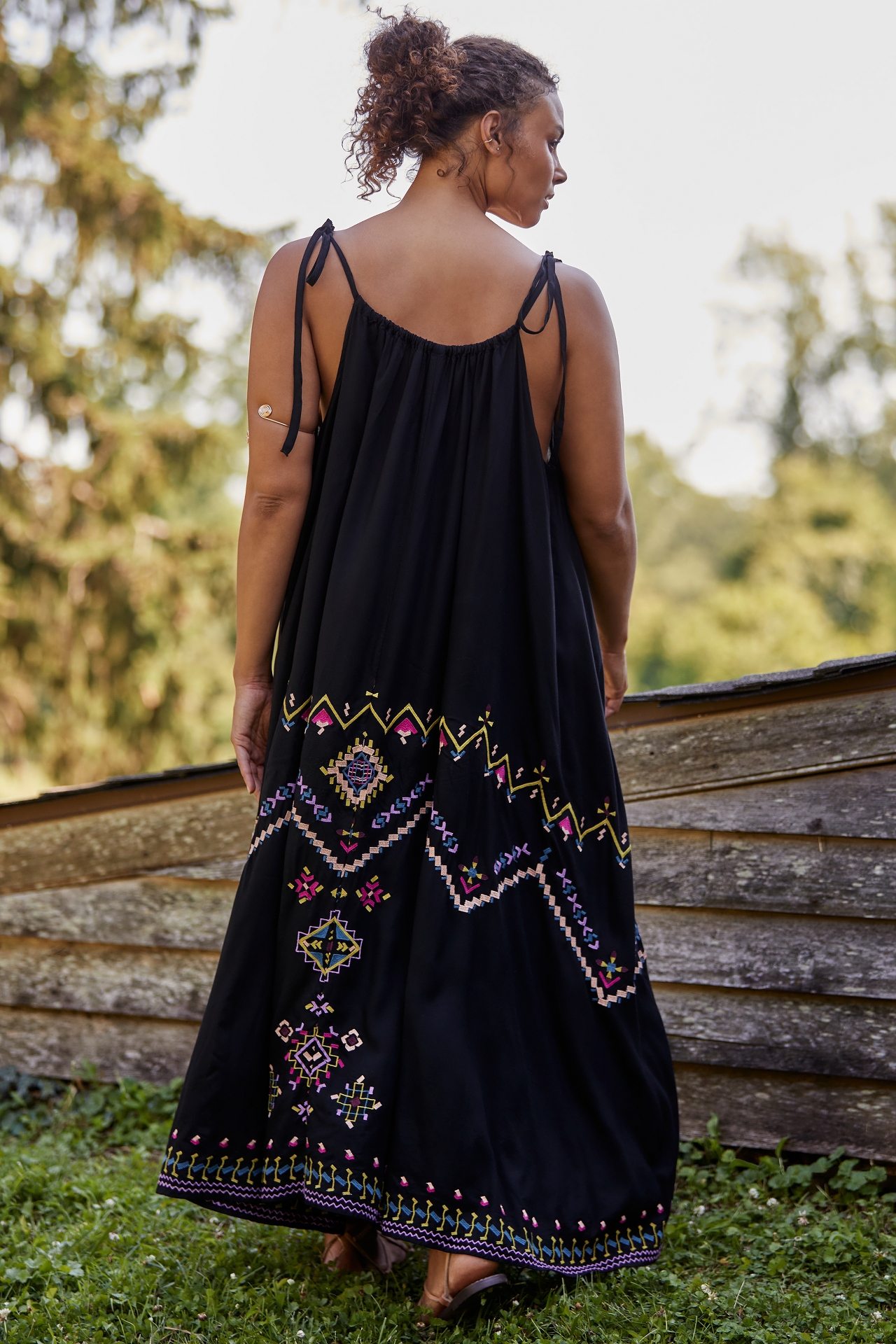 By Anthropologie Embroidered Maxi Dress